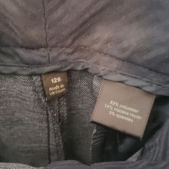 Drew Fit Wide Leg Heather Blue Trouser by The Limited women's sz 12 - Picture 4 of 6